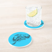 Zwarte aamshaai zandsteen onderzetter (Zijkant)