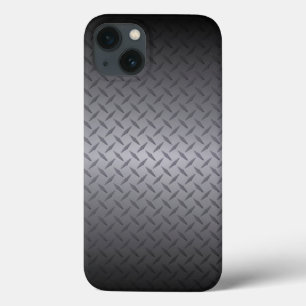 Zwarte aan Grijs van het Staal Diamondplate Art. iPhone 13 Hoesje