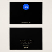 Zwarte Aangepast Voeg je Logo-armbandbreedteweerga Visitekaartje (Voorkant /achterkant)