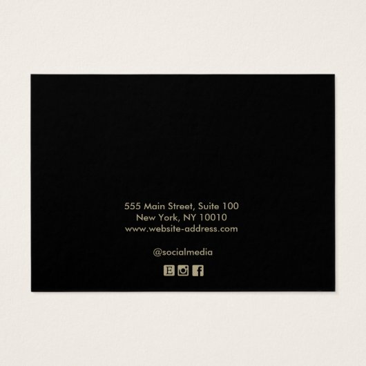 Zwarte Aangepast Voeg je Logo-armbandbreedteweerga Visitekaartje (Achterkant)