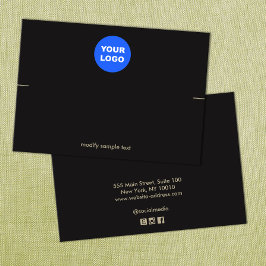 Zwarte Aangepast Voeg je Logo-armbandbreedteweerga Visitekaartje