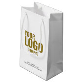 Zwarte aangepaste cadeautas bedrijfslogo bulk (Achterkant Gekanteld)