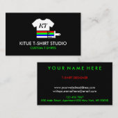 Zwarte Aangepaste kleding Afdrukken Winkel Visitekaartje (Voorkant / Achterkant)