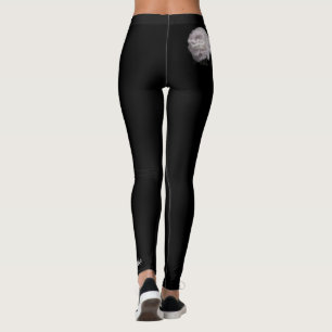 Zwarte Aangepaste Leggings, Ultra Bleek Roze Roze  Leggings