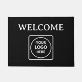 Zwarte aangepaste Logo | Stijlvolle moderne entree Deurmat (Voorkant)