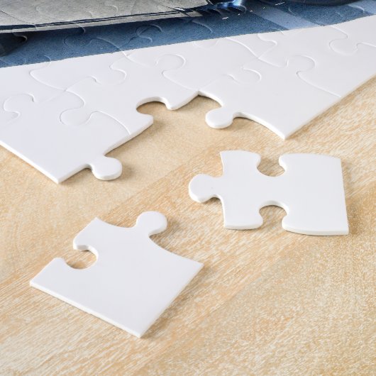 Zwarte, aangepaste POW klassieke auto Legpuzzel (Zijkant)