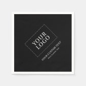 Zwarte Aangepaste zakelijke Logo promotiemethode Servet (Voorkant)