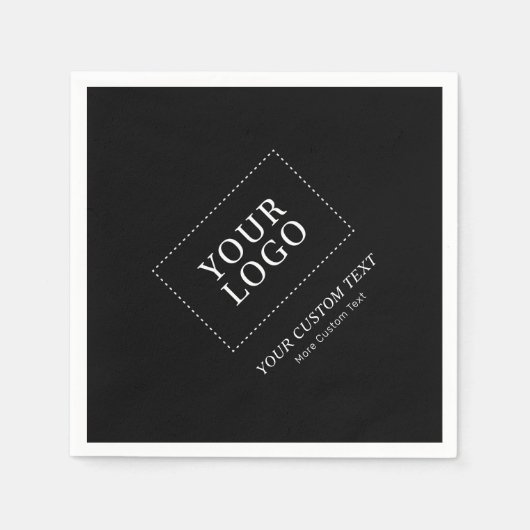 Zwarte Aangepaste zakelijke Logo promotiemethode Servet (Voorkant)