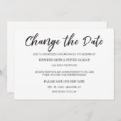 Zwarte Aankondiging Uitstel Wijziging Datum (Voorkant / Achterkant)