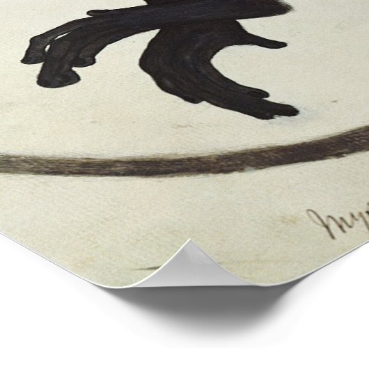 Zwarte aap poster (Hoek)