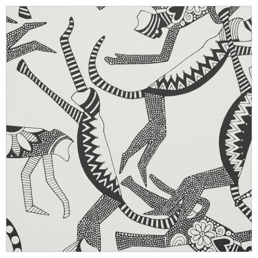 zwarte aap stof (Swatch)