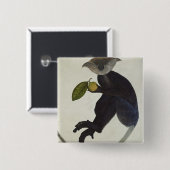 Zwarte aap vierkante button 5,1 cm (Voorkant /achterkant)