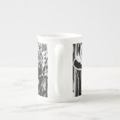 Zwarte Aardbei Bone China Porselein Mok (Achterkant)