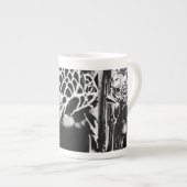 Zwarte Aardbei Bone China Porselein Mok (Voorkant rechts)