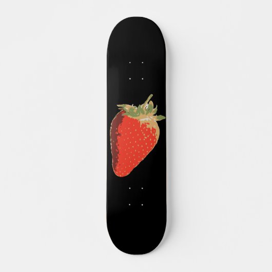 Zwarte aardbeiskateboard persoonlijk skateboard (Voorkant)