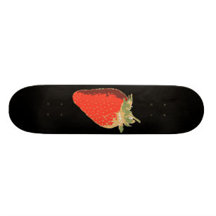 Zwarte aardbeiskateboard persoonlijk skateboard