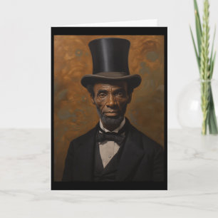 Zwarte Abraham Lincoln Juneteenth Mannen Afro Koni Kaart