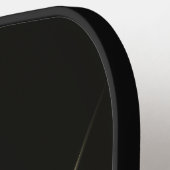 Zwarte Abstract Aangepaste Tekst Naam Pickleball Paddle (Links Detail)