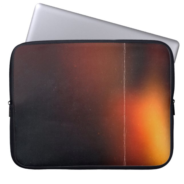 Zwarte abstracte achtergrond. Fotoeffect. Retrofie Laptop Sleeve (Voorkant)