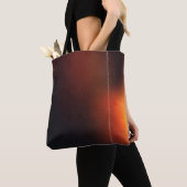 Zwarte abstracte achtergrond. Fotoeffect. Retrofie Tote Bag (Dichtbij)