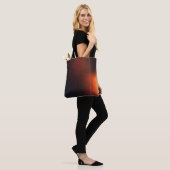 Zwarte abstracte achtergrond. Fotoeffect. Retrofie Tote Bag (Op model)