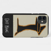 Zwarte Abstracte Dachshond Case-Mate iPhone Case (Achterkant (horizontaal))