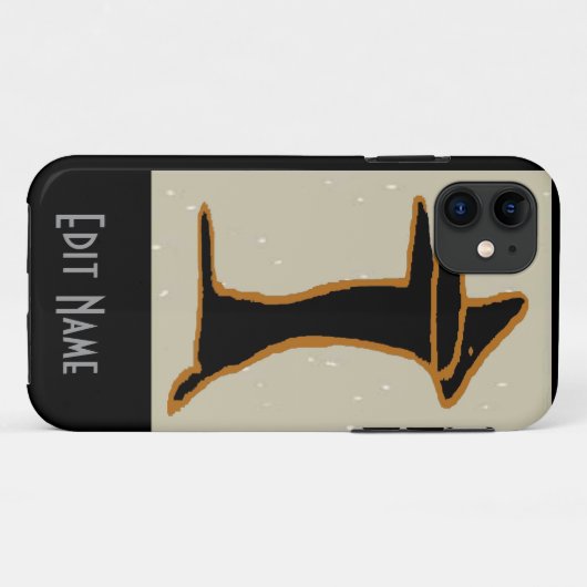 Zwarte Abstracte Dachshund Case-Mate iPhone Case (Achterkant (horizontaal))