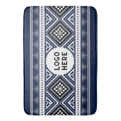 Zwarte Abstracte etnische geometrische patronen me Badmat (Voorkant Verticaal)