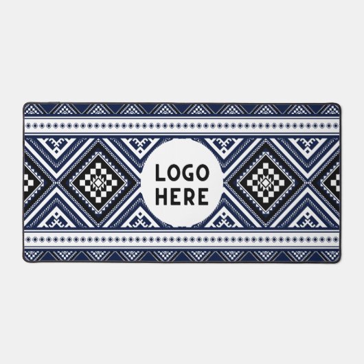 Zwarte Abstracte etnische geometrische patronen me Bureaumat (Voorkant)