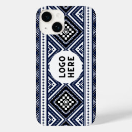 Zwarte Abstracte Etnische Geometrische Patronen me Case-Mate iPhone 14 Hoesje