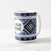Zwarte Abstracte etnische geometrische patronen me Koffiemok (Voorkant rechts)