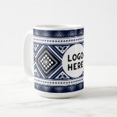 Zwarte Abstracte etnische geometrische patronen me Koffiemok (Voorkant links)