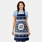 Zwarte Abstracte etnische geometrische patronen me Schort (Gedragen)