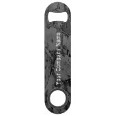 Zwarte Abstracte flesopener Speed Flessenopener (Voorkant)