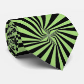 Zwarte Abstracte geometrische vormen Stropdas (Opgerold)