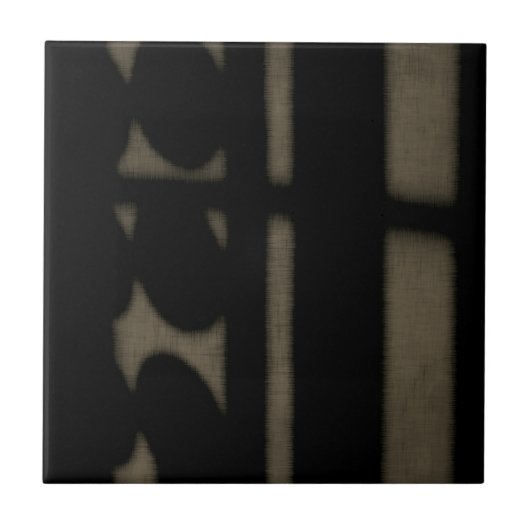 Zwarte Abstracte kunst Tegeltje (Voorkant)