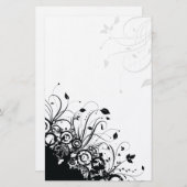 Zwarte Abstracte kunstbloederij Briefpapier (Voorkant / Achterkant)