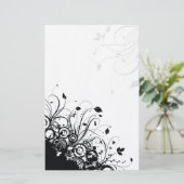 Zwarte Abstracte kunstbloederij Briefpapier (Staand voorkant)