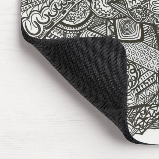 Zwarte abstracte mousepad muismat (Hoek)