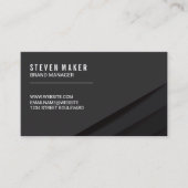 Zwarte Abstracte Panelen Visitekaartje (Voorkant)