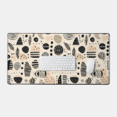 Zwarte Abstracte patronen Bureaumat (Keyboard & Muis)