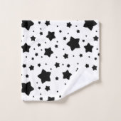 Zwarte Abstracte sterren Bad Handdoek (Wasdoekje)