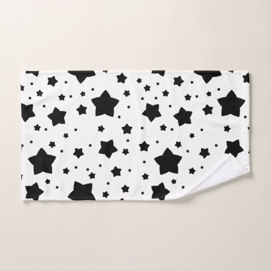 Zwarte Abstracte sterren Bad Handdoek (Handdoek)