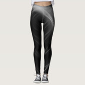 Zwarte Abstracte tunnel - Leggings (Voorkant)