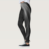 Zwarte Abstracte tunnel - Leggings (Links)
