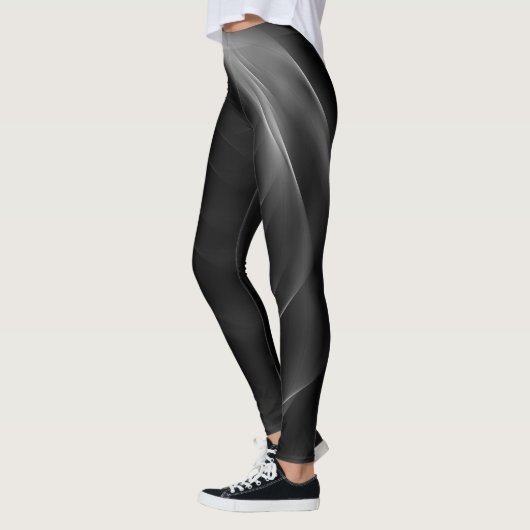 Zwarte Abstracte tunnel - Leggings (Links)