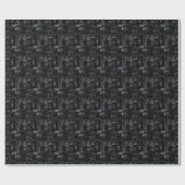 Zwarte Abstracte Verf  Cadeaupapier (Vlak)