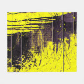 Zwarte abstracte verfdruppels op een heldere kleur fleece deken (Voorkant (Horizontaal))