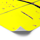 Zwarte abstracte verfdruppels op een heldere kleur poster (Hoek)