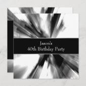 Zwarte Abstracte wolkenkrabber betekent 40e verjaa Kaart (Voorkant / Achterkant)